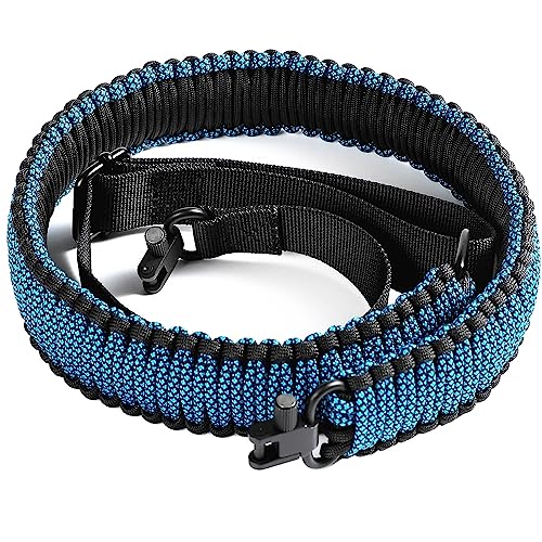 VVAAGG Two-Point Paracord Rifle Sling with Swivels, Non-Slip 2 Point Gun Sling with Adjustable Length Rifle Strap