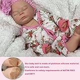 Abenduot 18inch/45cm Timothy Baby Full Body Solid Silicone Baby Girl Dolls,not Vinyl,Realistic Handmade Soft Silicone Reborn Doll Washable