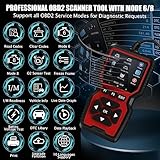 OBD2 Scanner Diagnostic Tool, Check Engine Code Reader OBD2 Scanner with Reset, Mode 6, Mode 8 & I/M Readiness, Auto Check Engine Light Car Diagnostic Scan Tool for All OBDII Car Since 1996