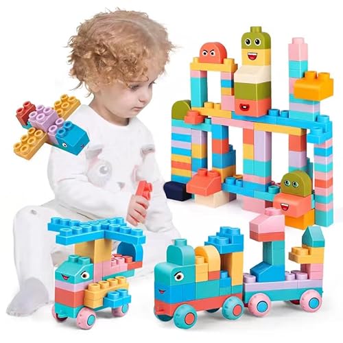 Soft Block Sets for Toddler Aged 2 3 4 5 6 Years Old.Preschool Toy for Early Childhood Education and I-Interactive.Toddler Block Toys with 101 Pieces and Storage Bag.Gift Ideas for Kids Age 18+ mouths