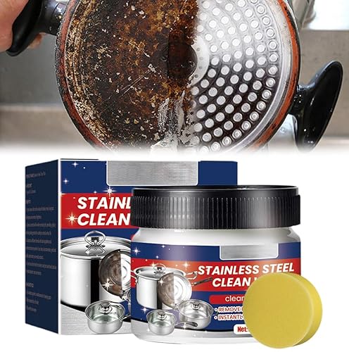 Juvhot Magical Stainless Steel Cleaning Paste, 2025 New Stainless Steel Scratch Remover for Appliances, Multi-Purpose Stainless Steels Polish, Premium Rust Remover for Kitchen and Home (1, 1)