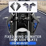 Motorcycle Down Force Downforce Naked Spoilers Fixed Winglet Fairing Wing Deflectors for Y.amaha MT09 MT 09 MT-09 SP 2021 2022 2023 Water Tank Radiator Guard Side Panels (Matte Black with Blue)