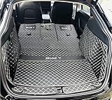 ZYCHUANGYING Cargo Mat for Tesla Model Y 5-Seater Car Trunk Liner (Rear Trunk Cover+Back Seat Protector+High Sides Panel Protector+Door Sill Protector)