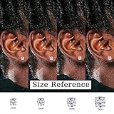 Jstyle 4 Pairs Stainless Steel Mens Womens Magnetic Stud Earrings Non-piercing CZ 4-7MM