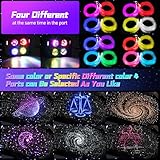 Car Starlight Headliner Kit, 4 Colors 32W Twinkle Fiber Optic Ceiling Lights, 4 Port Engine RGBW 800pcs*0.03in*13.1ft Sound Activated Star Lights for Car/Home Roof Décor, Starlight Kit