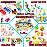 109 PCS Premium Party Favors Toys for Kids,Assortment Mini Pop Fidget it Toys for All Ages Kids,Classroom Prizes,Treasure Chest, Prize Box Toys, Goody Bag Fillers,Carnival Prizes for Boys Girls 4-10