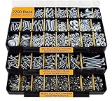 Jackson Palmer 2251 Piece Hardware Assortment Kit with Screws, Nuts, Bolts & Washers (3 Trays)…