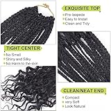 Goddess Box Braids Crochet Hair With Curly Ends 24 Inch Bohomian Box Braids Crochet Braids 8 Packs 3X Crochet Braids Synthetic Braiding Hair Extension for Black Women (24 Inch (Pack of 8), 1B)…