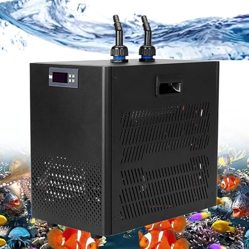 WEIMILOR 42gal Aquarium Chiller, 1/10 HP Axolotl Cooler, Special Quiet Design Refrigeration Compressor for hydroponics, Coral Reef, Fresh & Salt Tank,160L/42bal