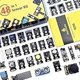 KEYESTUDIO 48 Sensors Modules Starter Kit for Arduino with LCD, 5v Relay, Sound, LED Modules, Servo Motor, Motion, Pressure Sensor, Gas Sensor, etc.Programming for Beginners Adults Learning