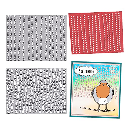 Net Background Metal Die Cuts for Card Making, Bubbles Dots Background Cutting Dies for DIY Decor Paper Craft Card Making Scrapbooking Paper Album Stamp