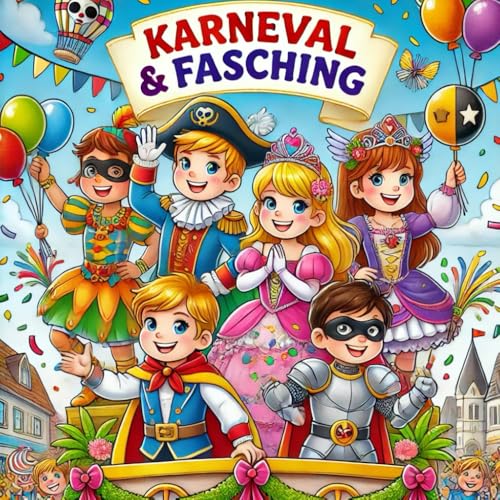 Karneval & Fasching – Mein großes Ausmalbuch für Kinder: Lustige Kostüme, fröhliche Umzüge und bunter Malspaß zur fünften Jahreszeit: 45 fröhliche ... Perfektes Malbuch für Kinde (German Edition)