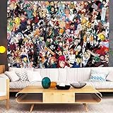 Timimo Anime Tapestry - Poster Decoration Wall Art Background Large Bedroom Hanging Birthday Party Decoration, 60x80in (Anime Character Tapestry)