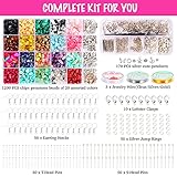 Xmada Jewelry Making Supplies Kit - 1587 PCS Beads, Crystal Beads, Jewelry Pliers, Beading Wire, Earring Hooks, Rings, Bracelets for Girls and Adults