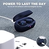 5.2 Bluetooth Headphones for Apple iPhone 16 15 Pro Max 14 Plus 13, Small Ear Buds True Wireless Earbuds Earphones Microphone Touch Control for Samsung S24 S23 Ultra S22 S21 Google Pixel 9 8 7 Blue