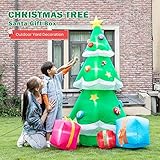 VIVOHOME 6FT Christmas Inflatable Outdoor Decoration, Christmas Tree, Navidad Blow Up Yard Decor with Built-in LED Light for Lawn, Garden, Party