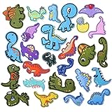 Harsgs Embroidered Dinosaur Patches, Cute Dinosaur Iron on/Sew on Patches Applique for Clothes, Dress, Hat, Jeans, Backpacks, DIY Accessories (Pack of 26)