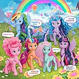 My Little Pony Dolls Rainbow Celebration, 6 Pony Figure Set, 5.5-Inch Dolls, Toys for 3 Year Old Girls and Boys, Unicorn Toys (Amazon Exclusive)