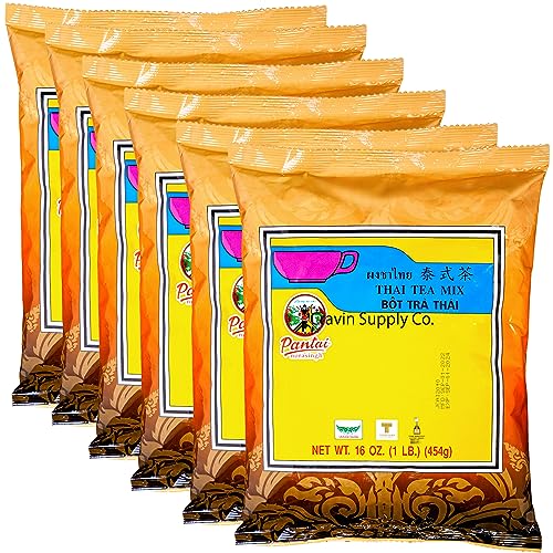 Pantai Thai Tea Mix - Authentic Restaurant-Quality Flavor for Homemade Premium Thai Iced Tea - 16 Ounces - Rich & Aromatic