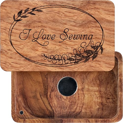 SAVINA Sewing Needle Storage Box - DIY Wooden Sewing Pins Organizer. Perfect For Quilters, Sewers, Tailors (1 Pieces)