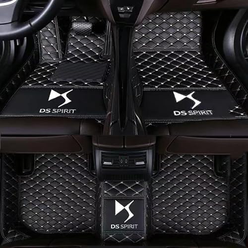 MOYZK Floor Mats for Citroen DS-5/2011-2014 Car Mats Materials All Weather Car Foot Mats Waterproof Non Slip Full Coverage,Black