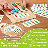 V-Opitos Color Matching Puzzle Toys, Montessori Brain Teasers Game for Kids Age 3, 4, 5, 6, 7 Years Old, Road Trip Toys for Boys & Girls, Handheld Games for Travel, Ideal Christmas, Birthday Gifts