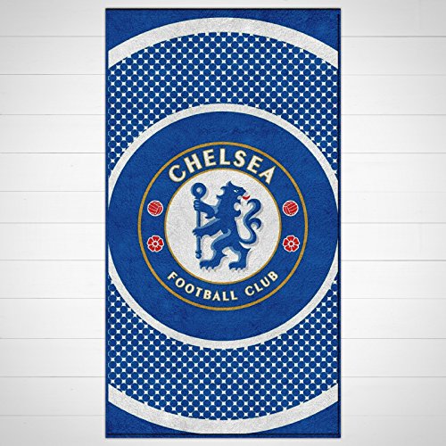 Chelsea F.C. Towel BE. large velour beach towel, approx 150cm x 75cm (59in x 29in), 100% cotton - official licensed product