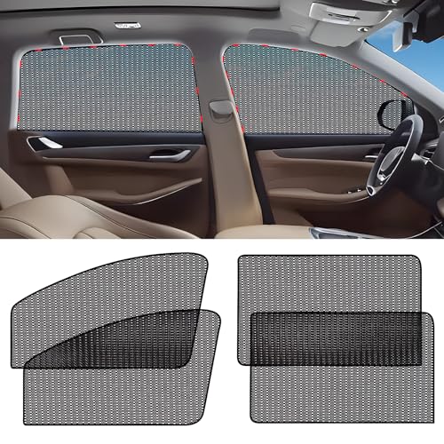 ZATOOTO Car Window Shades for Side Window Sun Shade for Car Window Magnetic Mesh Car Window Screen for Easy Installation Breathable UV Protection Universal for Most Car Perfect for Camping Travel Nap