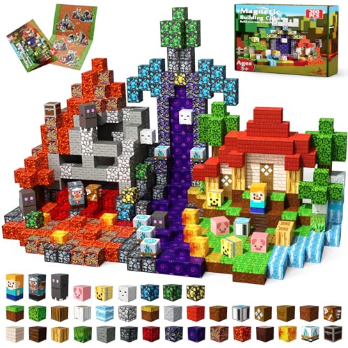 Magneverse 200 PCS 0.8in Magnetic Blocks - Magnet Toys for Kids, Boys and Girls, Magnetic Building Blocks Cubes, Stacking Magnets for Kids, Birthday Gifts for Boys and Girls Age 3+ Years Old