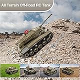 Remote Control Tank for Kids, M41A3 American Army Battle Tank, Programmable RC Tanks with Lights & Realistic Sounds, RC Military All Terrain Off-Road Vehicles, Great Gift Tank Toy for Boys