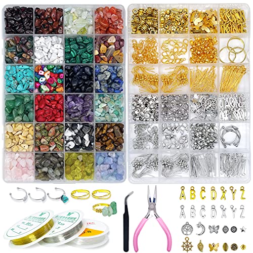 Ygorios Jewelry Making Kit for Adults - 1760 PC Crystal Beads, 800 PC Jewelry Findings, DIY Bracelet, Earring
