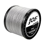 JOF Braided Fishing Line, Superline Abrasion Resistant Braided Lines, Zero Stretch Super Strong, Low Memory, Fast Water Cutting PE Fishing Lines, 20lb-88lb (1000m_X8_8.0#(88LB), White&Black)