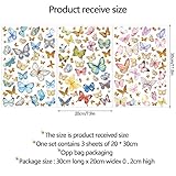 Glow in The Dark Butterfly Wall Decals，Glowing Luminous Butterfly Wall Stickers Colorful Removable self-Adhesive Butterfly Decals for Girls Bedroom Kids Baby Nursery Living Room Decoration