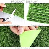 Elcoho 12 Pieces Fake Grass for Crafts Fairy Garden Grass 6 x 6 Inches Artificial Garden Grass for Miniature Ornament Garden Dollhouse DIY Decoration