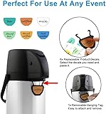 TOMAKEIT Airpot Coffee Dispenser Thermal with Pump,3L/102 Oz Insulated Stainless Steel Large Airpot Coffee Carafe Lever Action for Hot/Cold Water,Thermos for Coffee Hot Cocoa for Parties