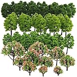 70-Pack Mixed Model Tree Train Trees Railroad Scenery Diorama Tree Architecture Trees for DIY Scenery Landscape