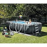 Intex 18' x 9' x 52" Ultra XTR Rectangular Frame Swimming Pool Set with Pump - Above Ground Backyard Large Rectangle Pool with 45-Inch Deep Water