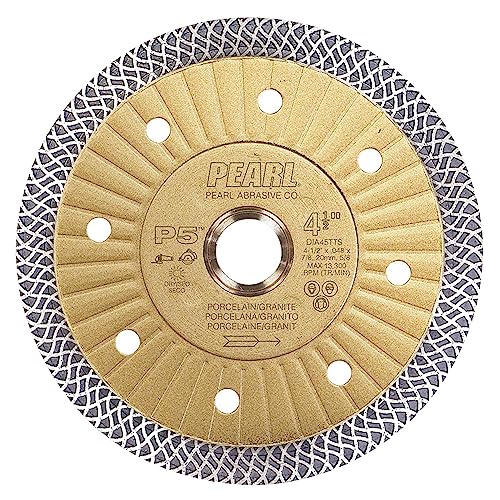 PEARL ABRASIVE CO. P5 Thin Mesh Turbo Blade 4 1/2" 5/8"-20mm-7/8 Arbor
