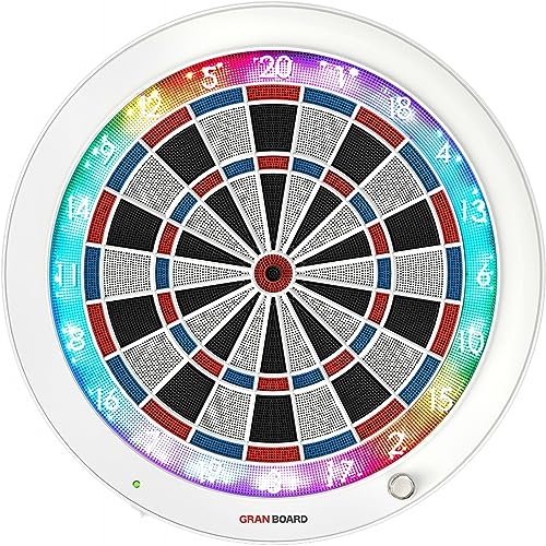 GRANBOARD 3S White Edition LED Bluetooth Dartboard