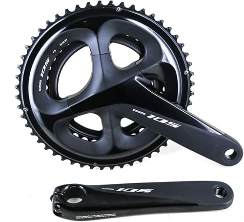 Motobecane Shim 105 FC-R7000 105 Double chainset, HollowTech II 165 mm 52 / 36T, Black…