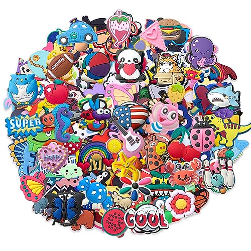 diasstro Lot of 100pcs Random PVC Different Shoe Charms for Shoe Decoration