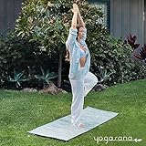 Yogasana Organic Cotton Yoga Mat Non Slip - Hand-Woven Foldable Yoga Rug Provides Excellent Comfort, Traction & Support - Travel Extra Thick Yoga Mats for Indoor & Outdoor Use - 24 x 72 Inches, Water