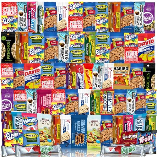 Snack Box Variety Gift Care Basket (84 Count) Gift Variety Assortment Package Perfect for Men, Women, Adults, Office, School, College, Work - Back To School Gift Basket