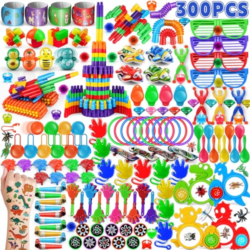 nicknack Kids Party Bag Fillers for Girls Boys, 300PCS Party Favours Assortment Kids Small Toys for Game Prizes Party Packs Kids Birthday Party Favors