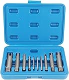 20 Pcs Tap Extractor Set 3/4 Flute Broken Head Screw Remover Stripped Tap Extractor Set Steel 3 Types