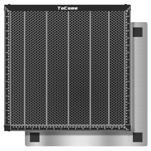 ToCome Steel Honeycomb Laser Bed 400x400 mm Laser Honeycomb Plate for Laser Engraver, Available Honeycomb Size 400x400mm, Overall Size 440x440x22mm
