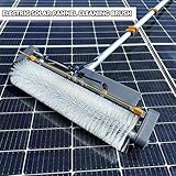 Yadlan Electric Solar Photovoltaic Panel Cleaning, Solar Panel Cleaning Kit with Extension Pole, Professional Long Reach Soft Brush for Solar Panel Cleaning Rotary Photovoltaic Cleaning Equipment