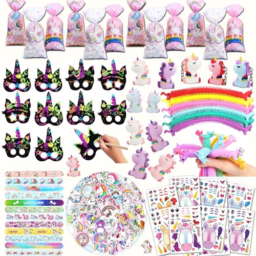 CIRDOTSH Unicorn Party Favors - Kids' Birthday Supplies, Goodie Bags, Fillers & Toys - Pink
