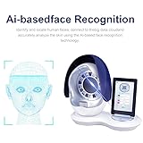 IMOSEI Skin Analyzer, 12 Million Dual Cameras Skin Scanner, Three Light Sources Analyze The Skin, 10 Skin Indicators, Automatic Face Recognition, Magic Mirror, Facial Detector, Skin State Analyzer