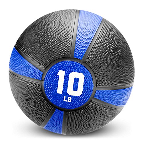 Heavy Duty Tuff Grip Rubber Medicine Ball (10 LB)